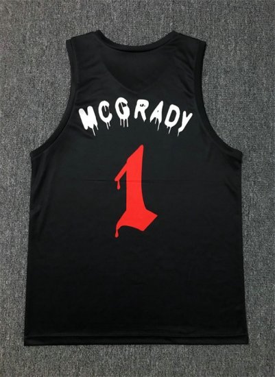 1 McGrady Advertising jersey Black